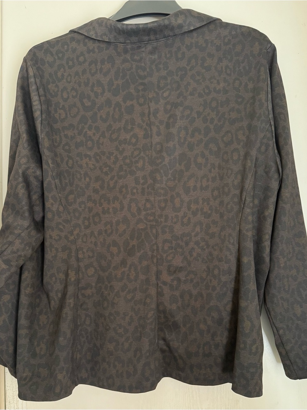 Christian seríano& Banks Dark Brown Leopard-Print Blazer - Picture 2 of 5